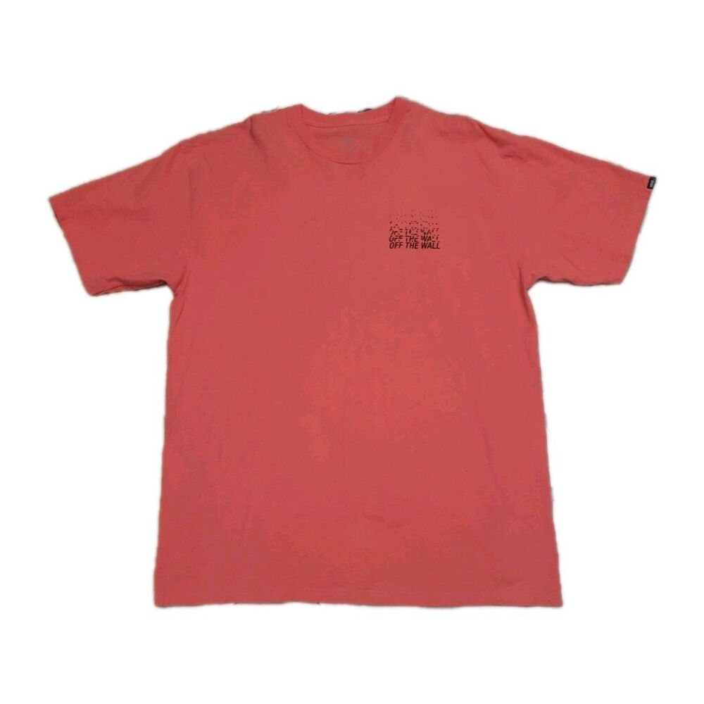 Vintage 90s Vans Off The Wall T-Shirt Men’s XL Coral Red Skate Streetwear Tee